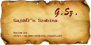 Gajdán Szabina névjegykártya