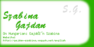 szabina gajdan business card